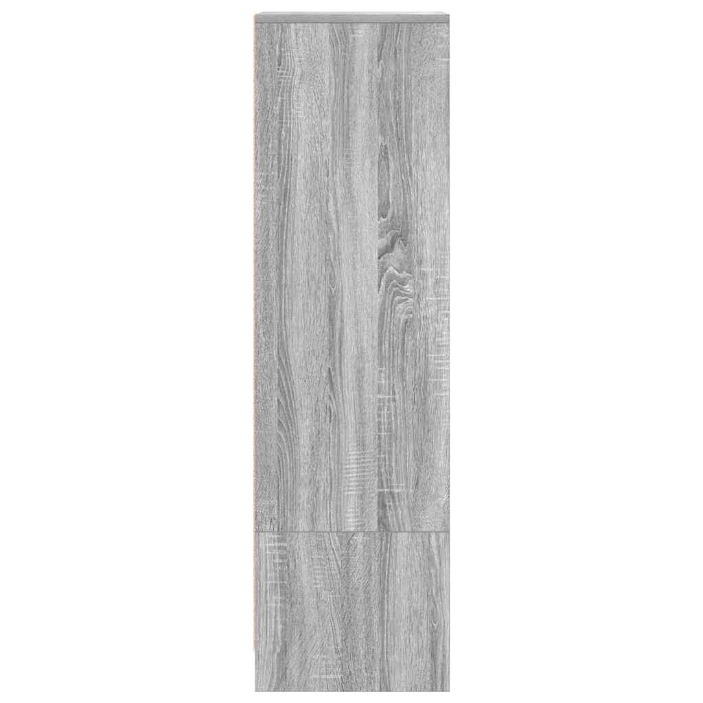 Buffet haut sonoma gris 29,5x34x119,5 cm bois d'ingénierie