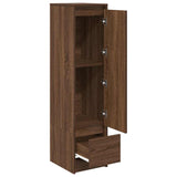 Buffet haut chêne marron 29,5x34x119,5 cm bois d'ingénierie