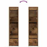 Buffet haut 29,5x34x119,5 cm vieux bois bois d'ingénierie