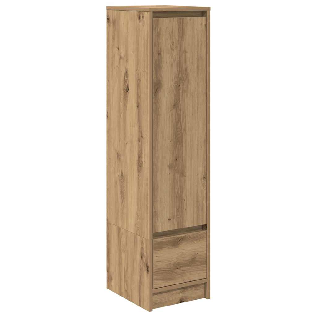 Buffet haut chêne artisanal 29,5x34x119,5 cm bois d'ingénierie