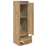 Buffet haut chêne artisanal 29,5x34x119,5 cm bois d'ingénierie