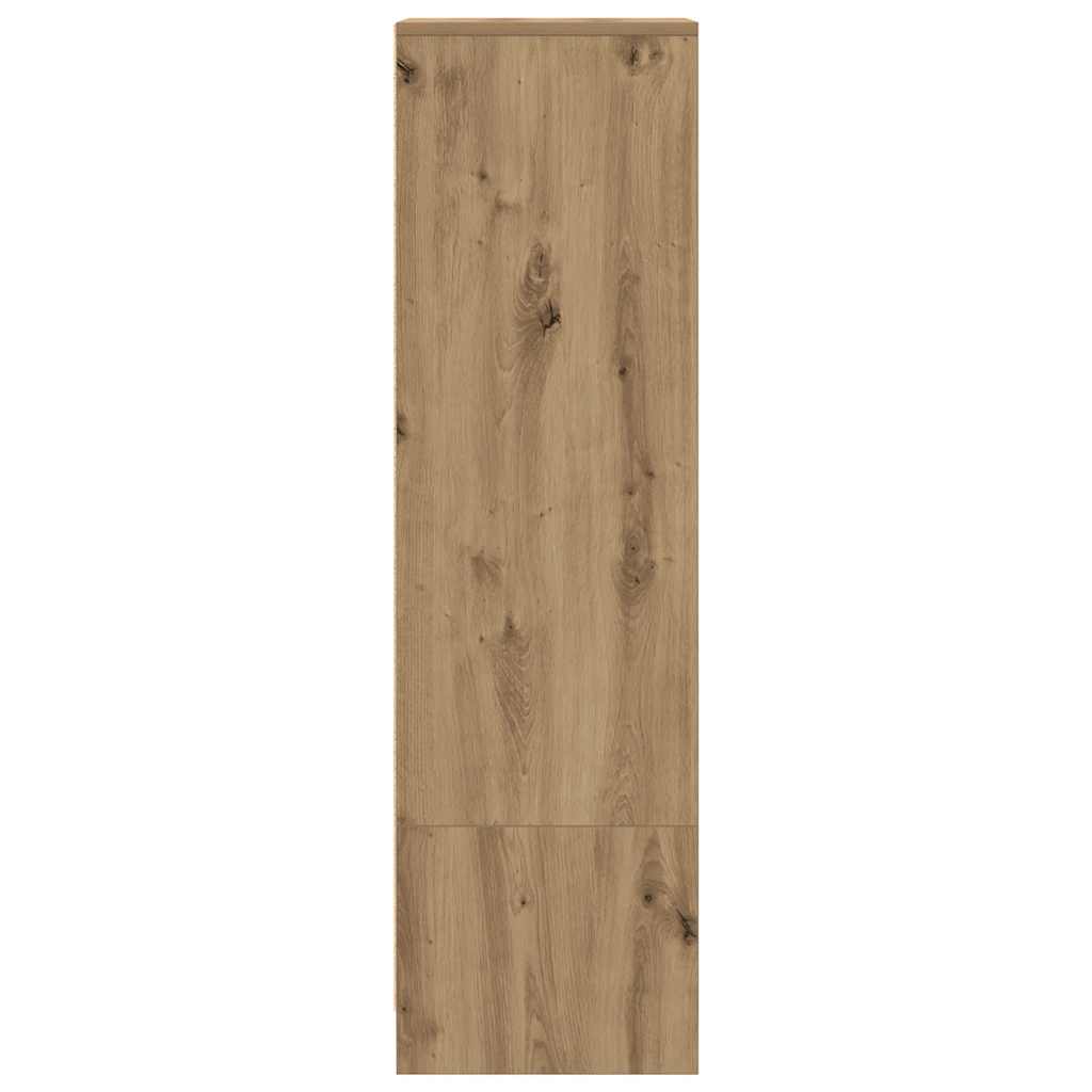 Buffet haut chêne artisanal 29,5x34x119,5 cm bois d'ingénierie