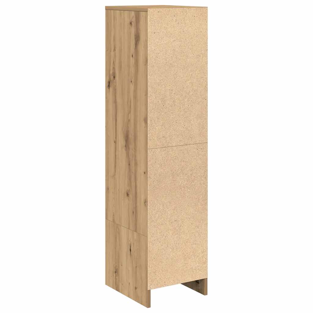 Buffet haut chêne artisanal 29,5x34x119,5 cm bois d'ingénierie