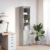 High sideboard concrete gray 37.5x35x180 cm engineered wood