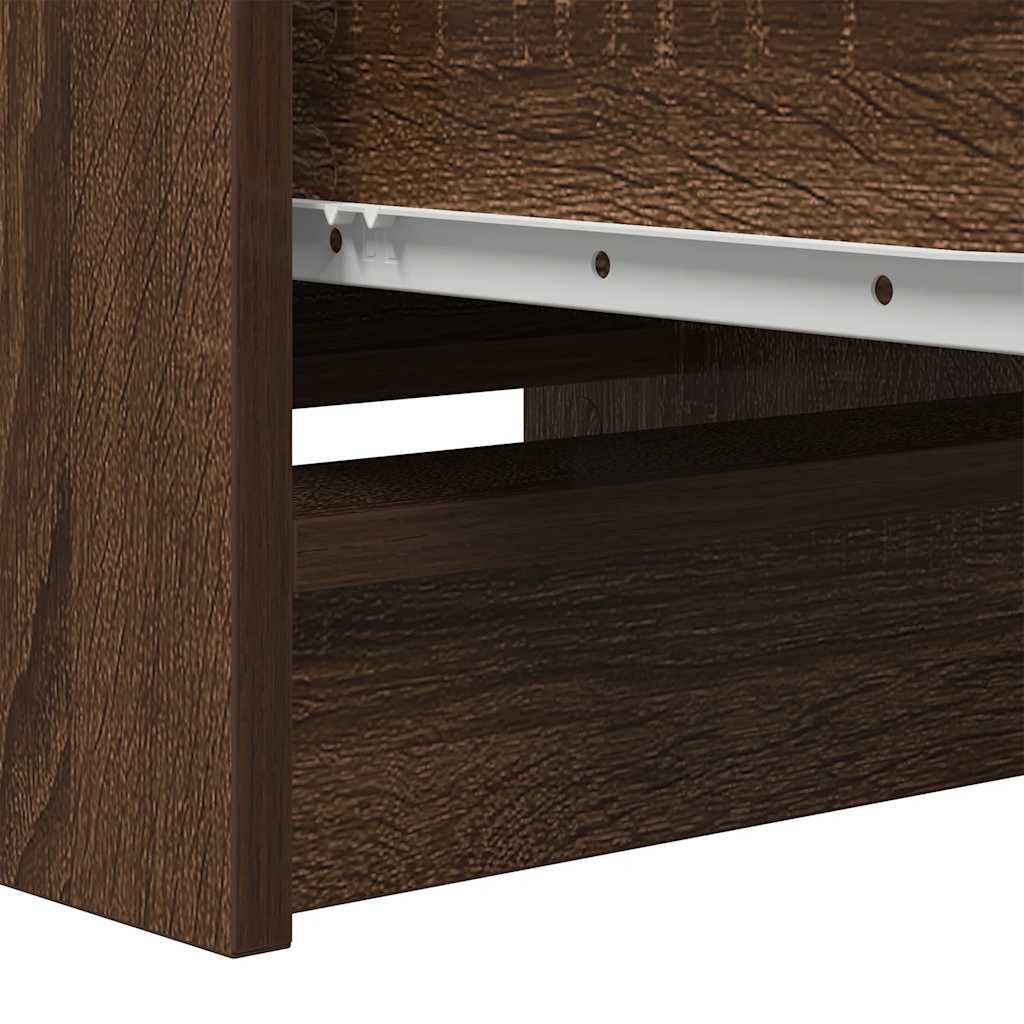 Brown oak sideboard 37.5x35x99 cm engineered wood