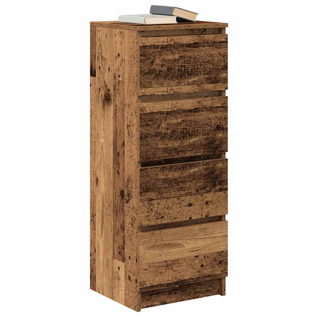 Buffet vieux bois 37,5x35x99 cm bois d'ingénierie