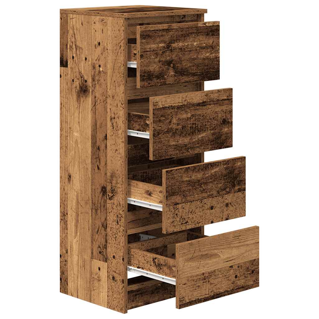 Buffet vieux bois 37,5x35x99 cm bois d'ingénierie