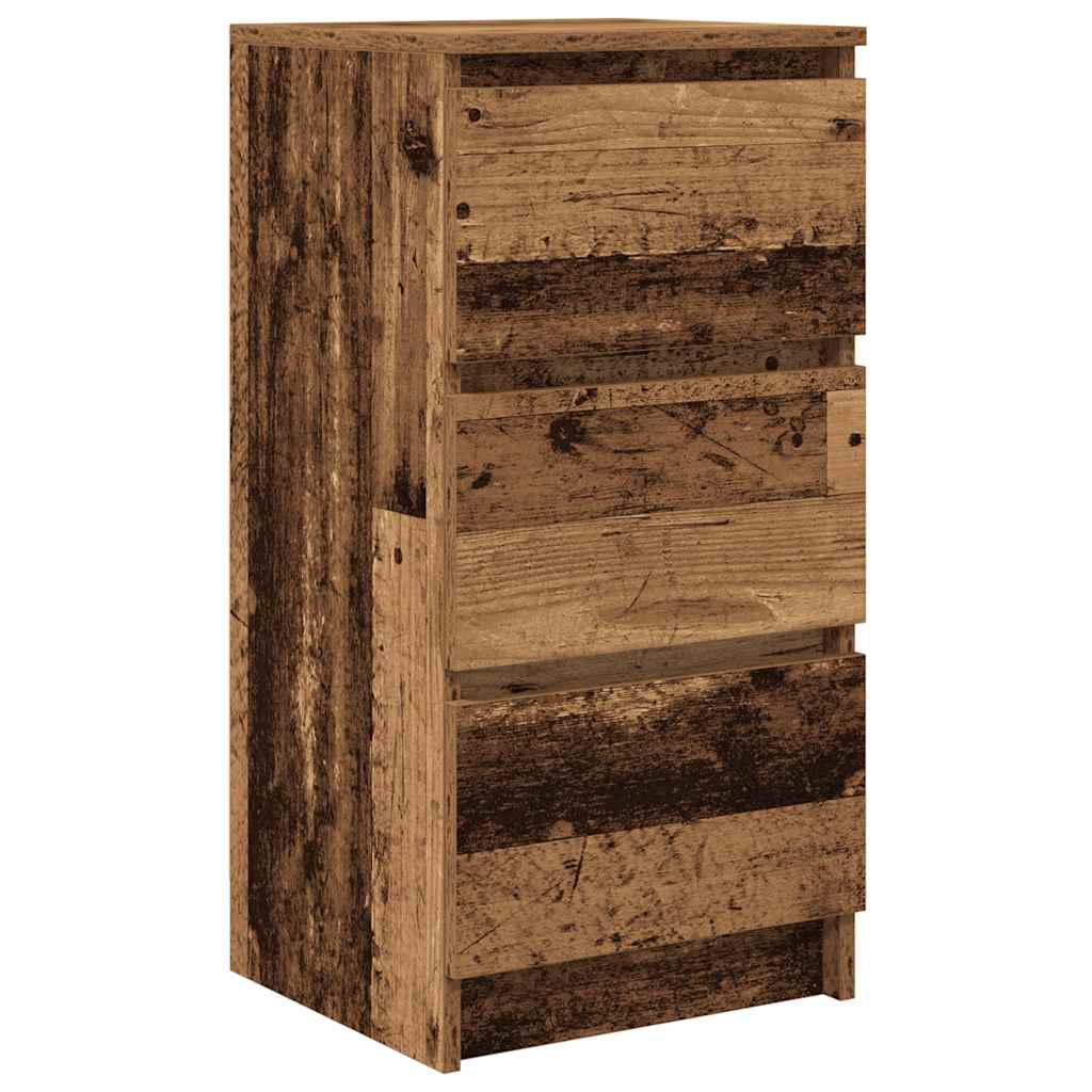 Buffet vieux bois 37,5x35x76 cm bois d'ingénierie