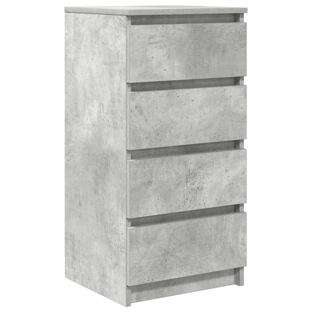 Concrete gray sideboard 37.5x35x76 cm engineered wood