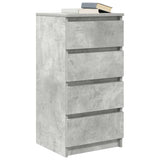 Concrete gray sideboard 37.5x35x76 cm engineered wood