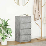 Concrete gray sideboard 37.5x35x76 cm engineered wood