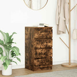 Smoked oak sideboard 37.5x35x76 cm engineered wood