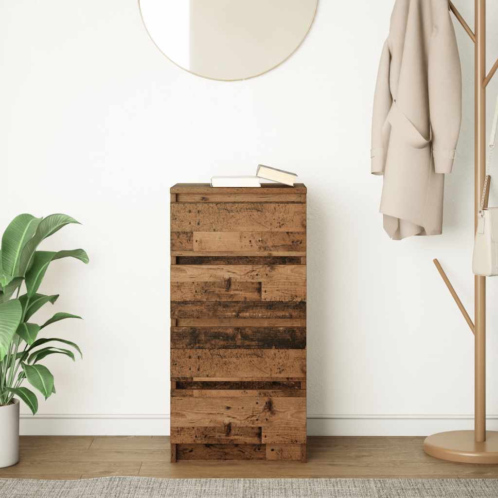 Old wood sideboard 37.5x35x76 cm engineered wood