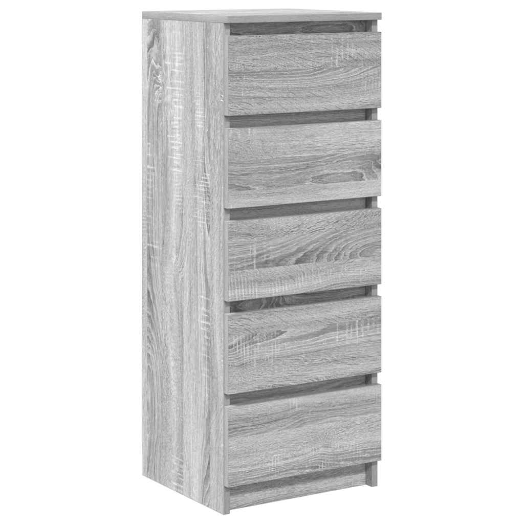 Buffet avec tiroirs sonoma gris 37,5x35x99 cm bois d'ingénierie