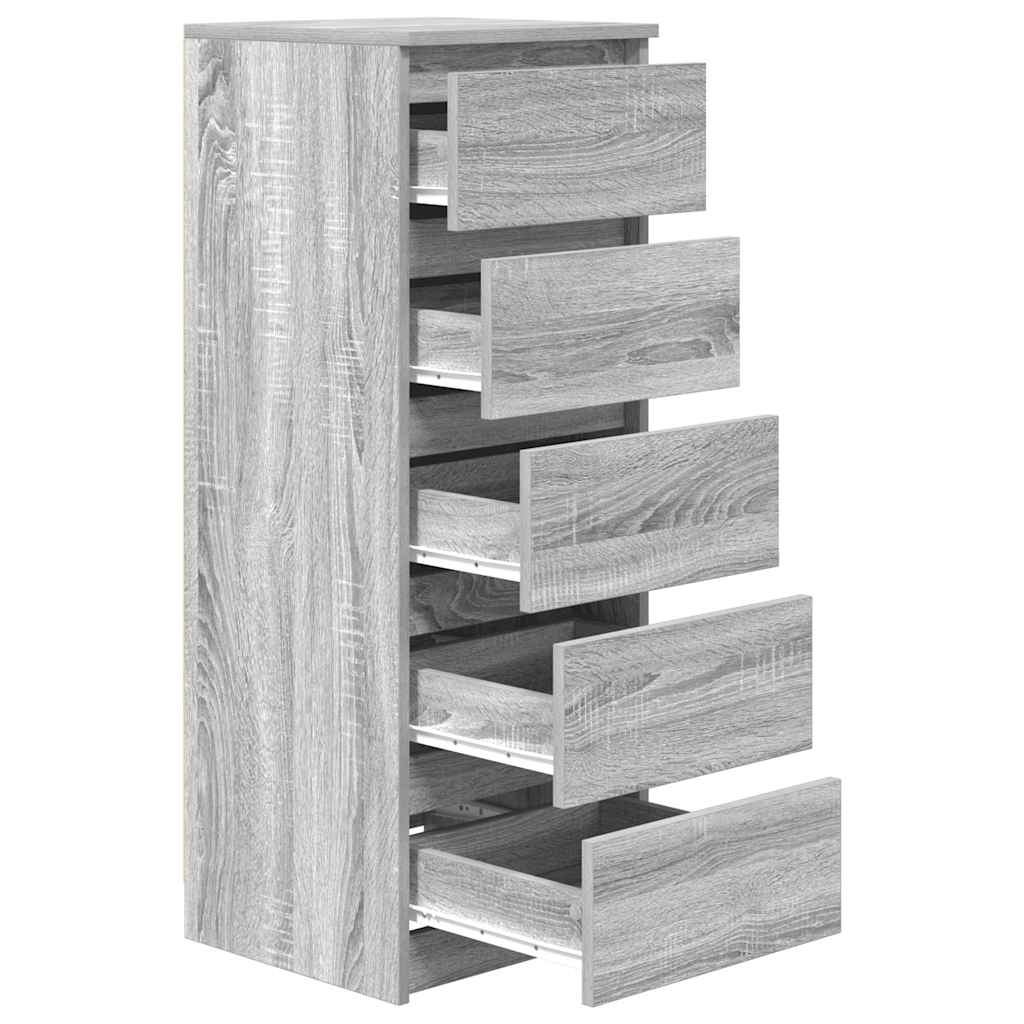 Buffet avec tiroirs sonoma gris 37,5x35x99 cm bois d'ingénierie