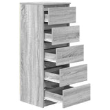 Buffet avec tiroirs sonoma gris 37,5x35x99 cm bois d'ingénierie