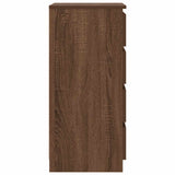 Buffet avec tiroirs chêne marron 37,5x35x99cm bois d'ingénierie