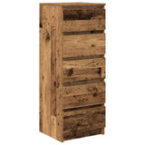 Buffet avec tiroirs vieux bois 37,5x35x99 cm bois d'ingénierie