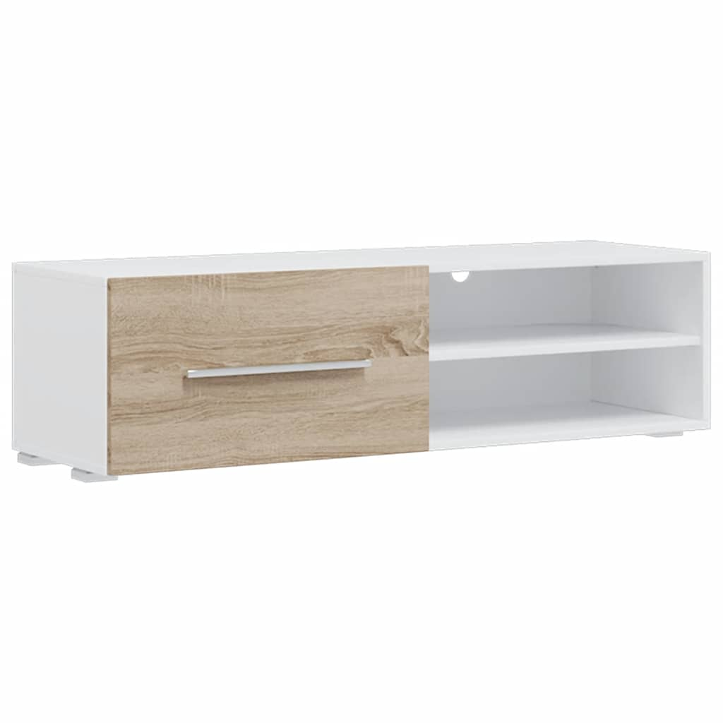 Meubles TV avec lumière LED 5pcs chêne sonoma bois d'ingénierie