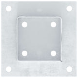 Bases de poteau carrées 4 pcs argent 91x91 mm acier galvanisé