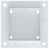 Bases de poteau carrées 4 pcs argent 101x101 mm acier galvanisé