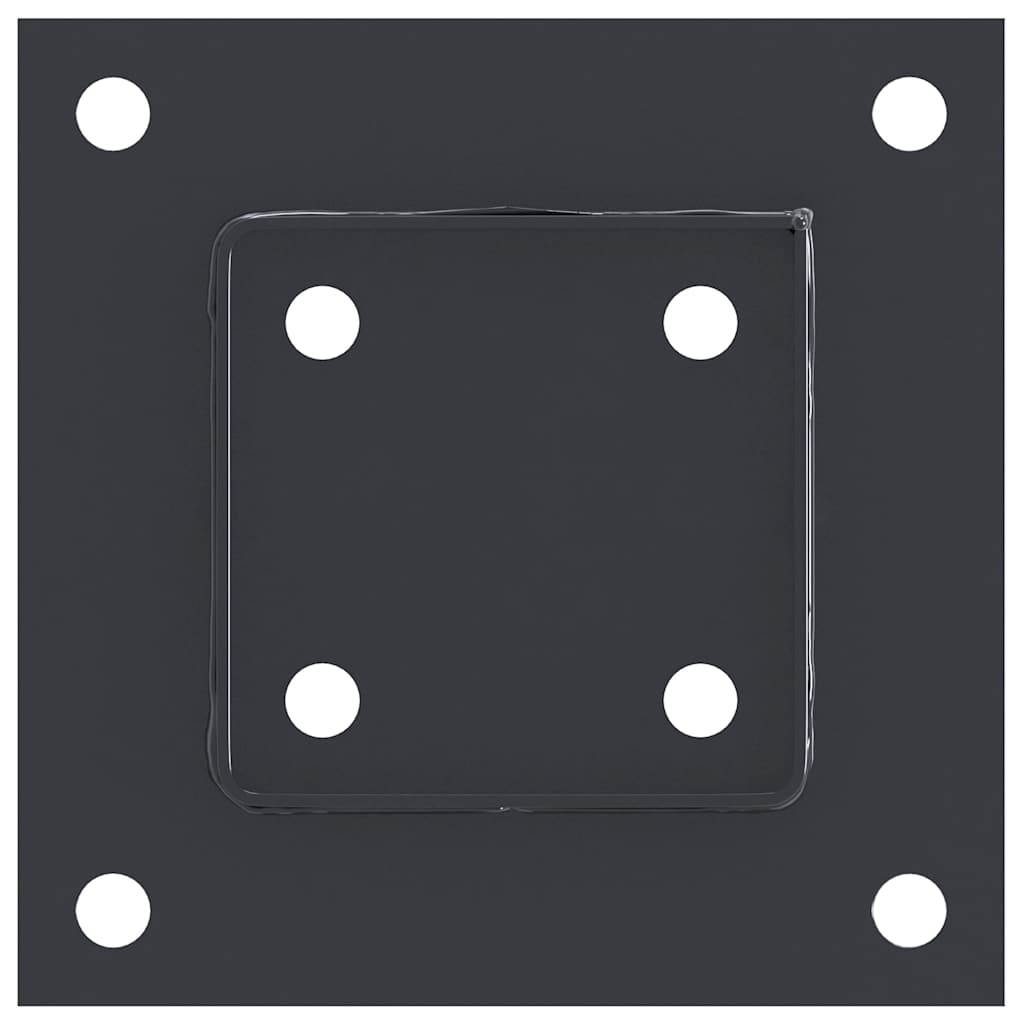 Bases de poteau carrées 4 pcs anthracite 81x81 mm