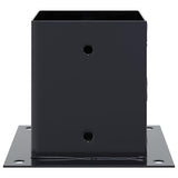 Bases de poteau carrées 4 pcs anthracite 121x121 mm