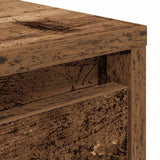 Table basse avec tiroirs vieux bois 100x100x40 cm