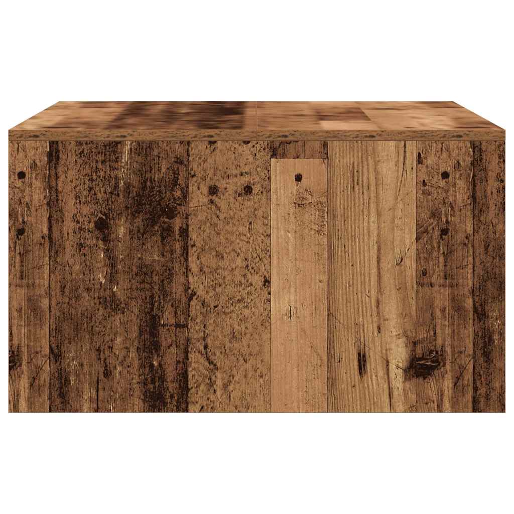 Table basse avec tiroirs vieux bois 70,5x70x40 cm