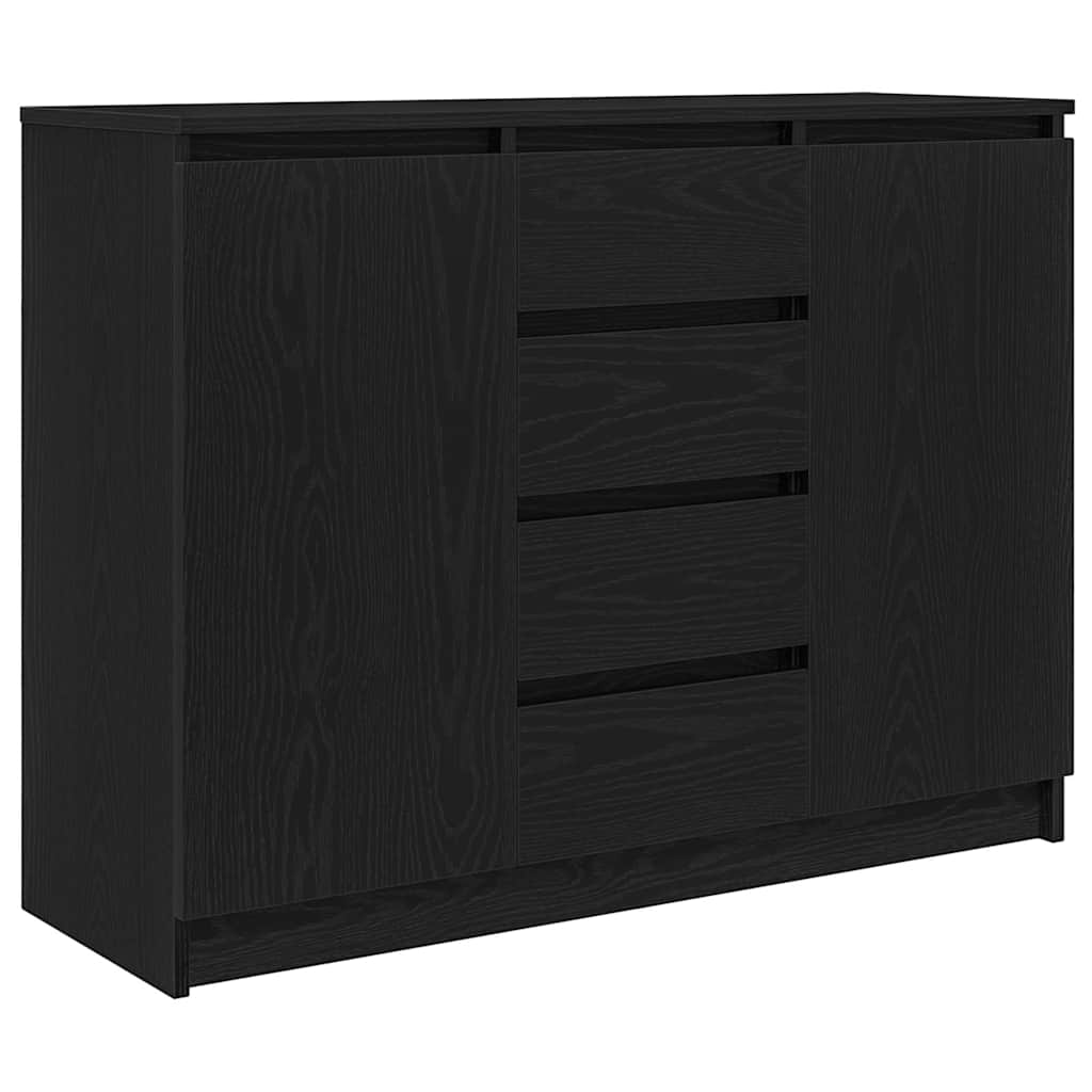 Buffet avec tiroirs chêne noir 100,5x35x76 cm bois d'ingénierie