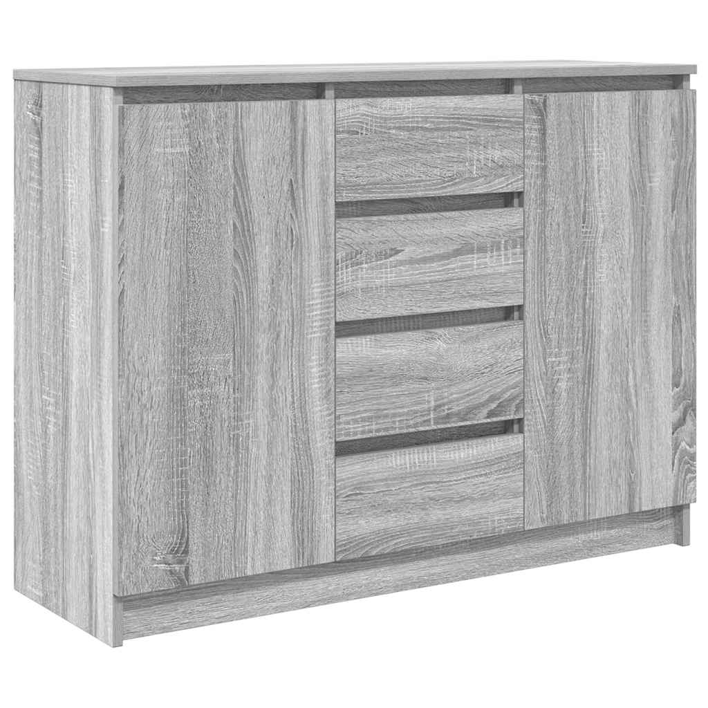 Buffet avec tiroirs sonoma gris 100,5x35x76cm bois d'ingénierie