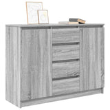 Buffet avec tiroirs sonoma gris 100,5x35x76cm bois d'ingénierie