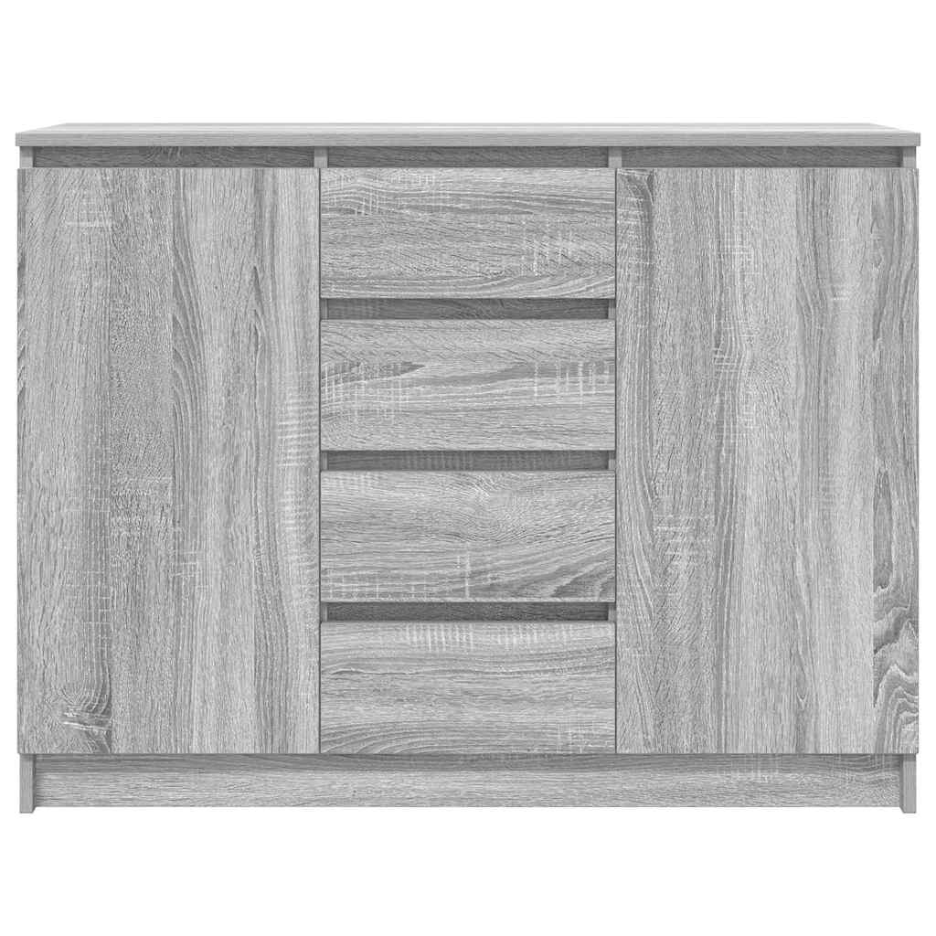 Buffet avec tiroirs sonoma gris 100,5x35x76cm bois d'ingénierie