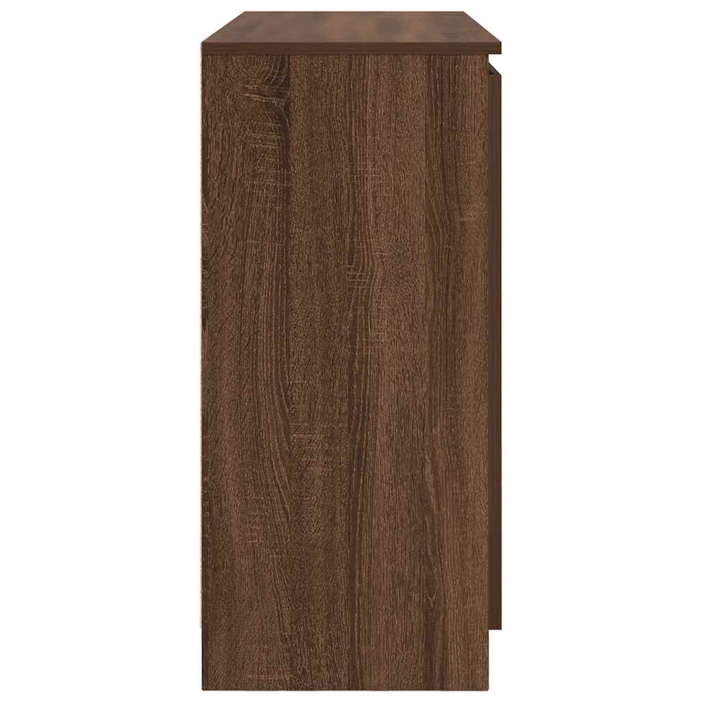 Buffet avec tiroirs chêne brun 100,5x35x76 cm bois d'ingénierie