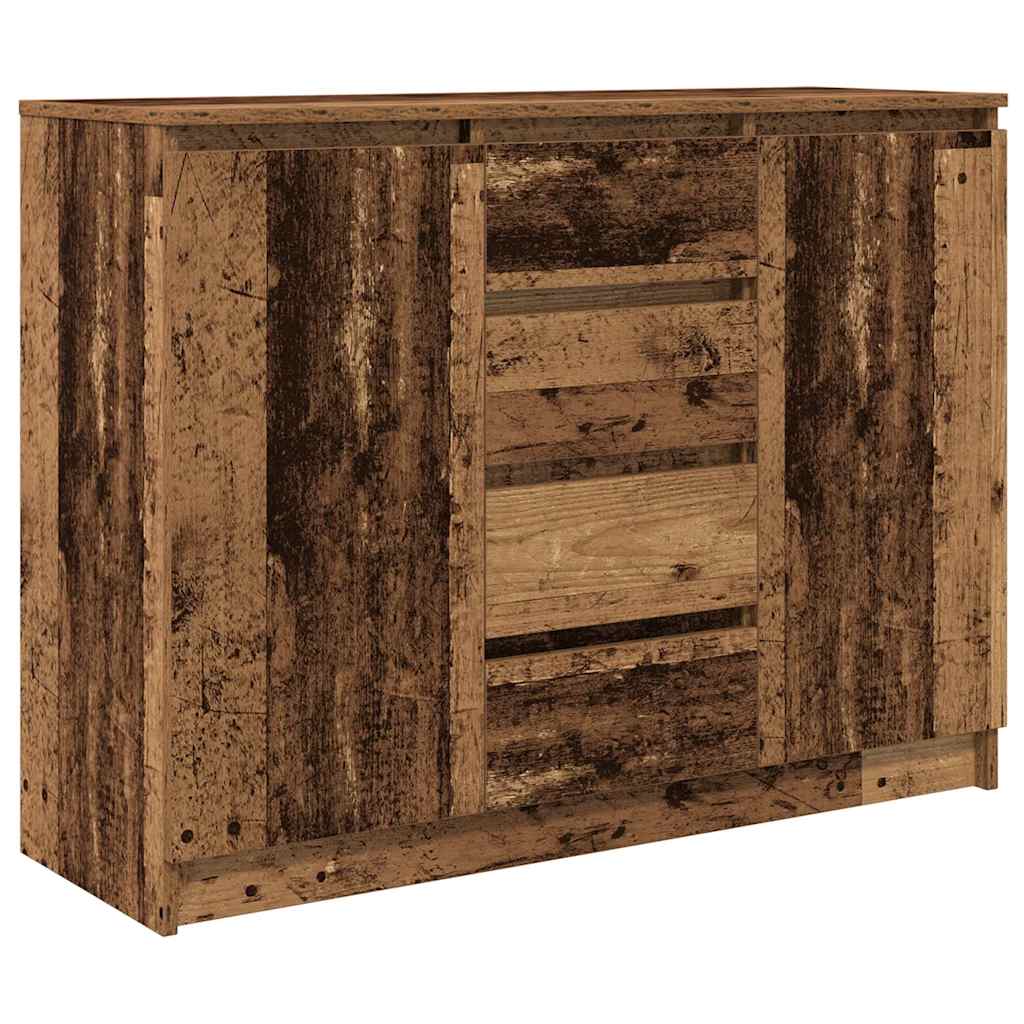 Buffet avec tiroirs vieux bois 100,5x35x76 cm bois d'ingénierie