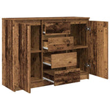 Buffet avec tiroirs vieux bois 100,5x35x76 cm bois d'ingénierie