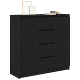 Buffet avec tiroirs chêne noir 100,5x35x98,5 cm bois ingénierie