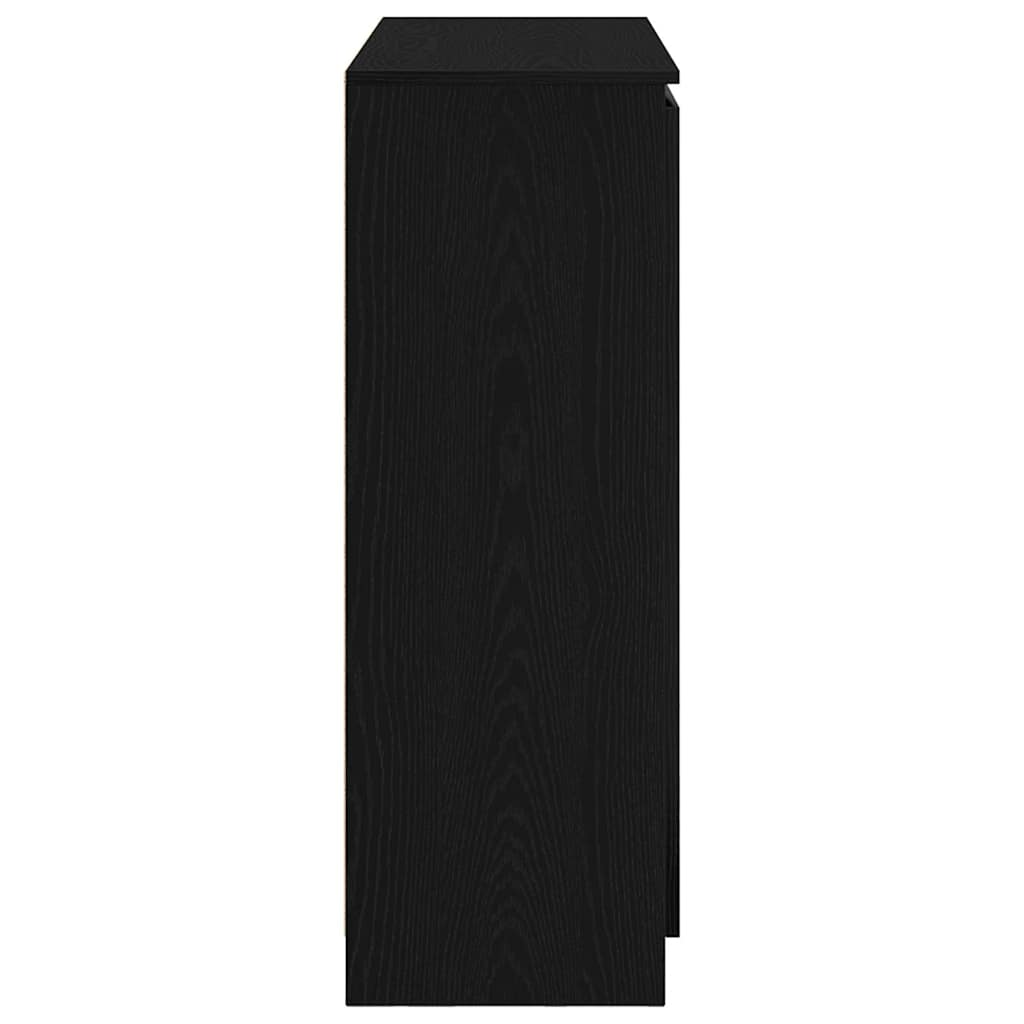 Buffet avec tiroirs chêne noir 100,5x35x98,5 cm bois ingénierie