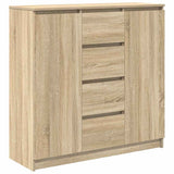 Sideboard and drawers sonoma oak 100.5x35x98.5 cm engineered wood