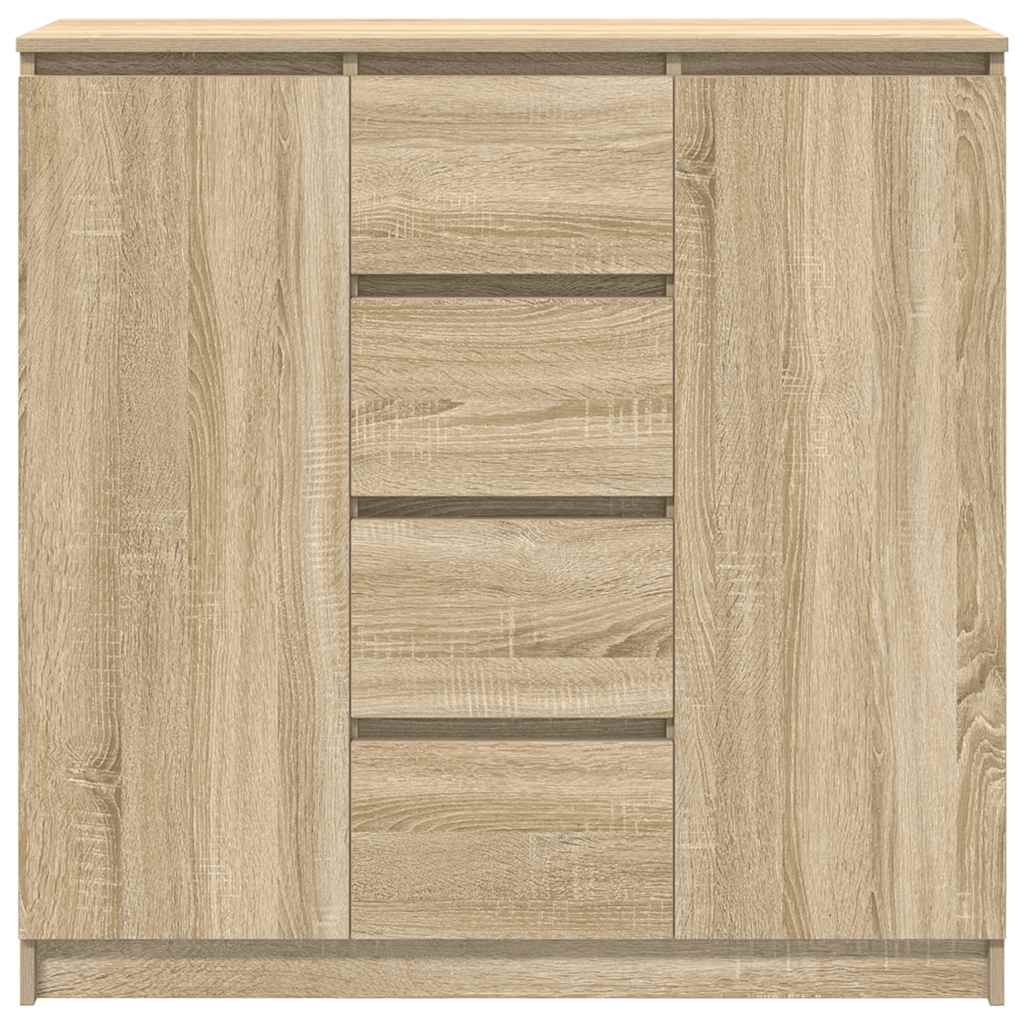 Sideboard and drawers sonoma oak 100.5x35x98.5 cm engineered wood