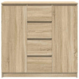 Sideboard and drawers sonoma oak 100.5x35x98.5 cm engineered wood