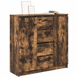 Buffet avec tiroirs chêne fumé 100,5x35x98,5 cm bois ingénierie