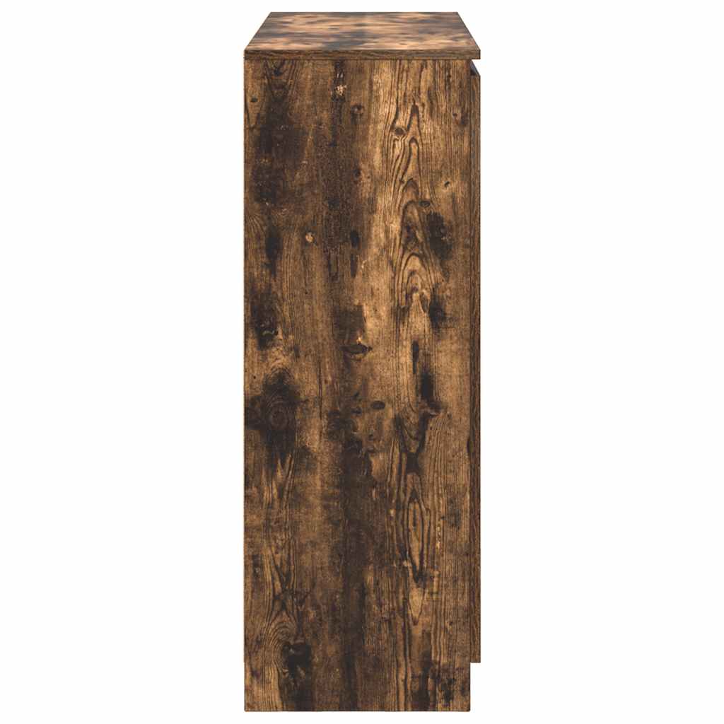 Buffet avec tiroirs chêne fumé 100,5x35x98,5 cm bois ingénierie