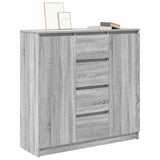 Buffet et tiroirs sonoma gris 100,5x35x98,5cm bois d'ingénierie