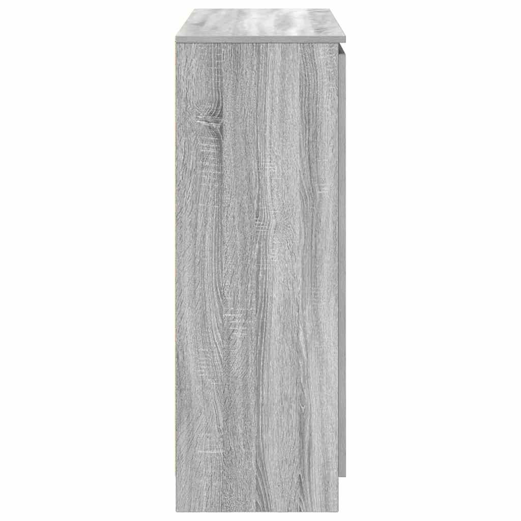 Buffet et tiroirs sonoma gris 100,5x35x98,5cm bois d'ingénierie