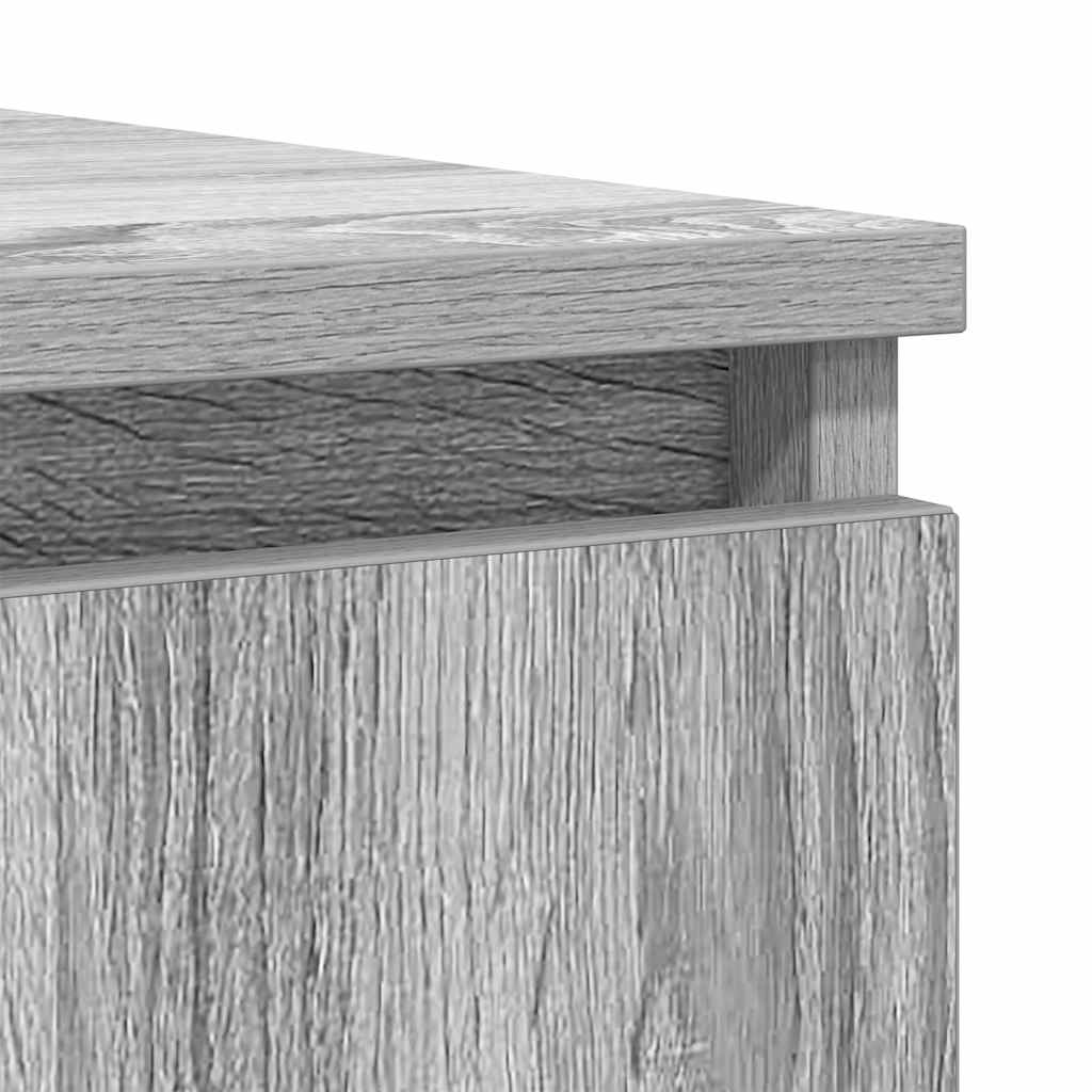 Buffet et tiroirs sonoma gris 100,5x35x98,5cm bois d'ingénierie