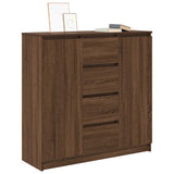 Buffet tiroirs chêne marron 100,5x35x98,5 cm bois d'ingénierie