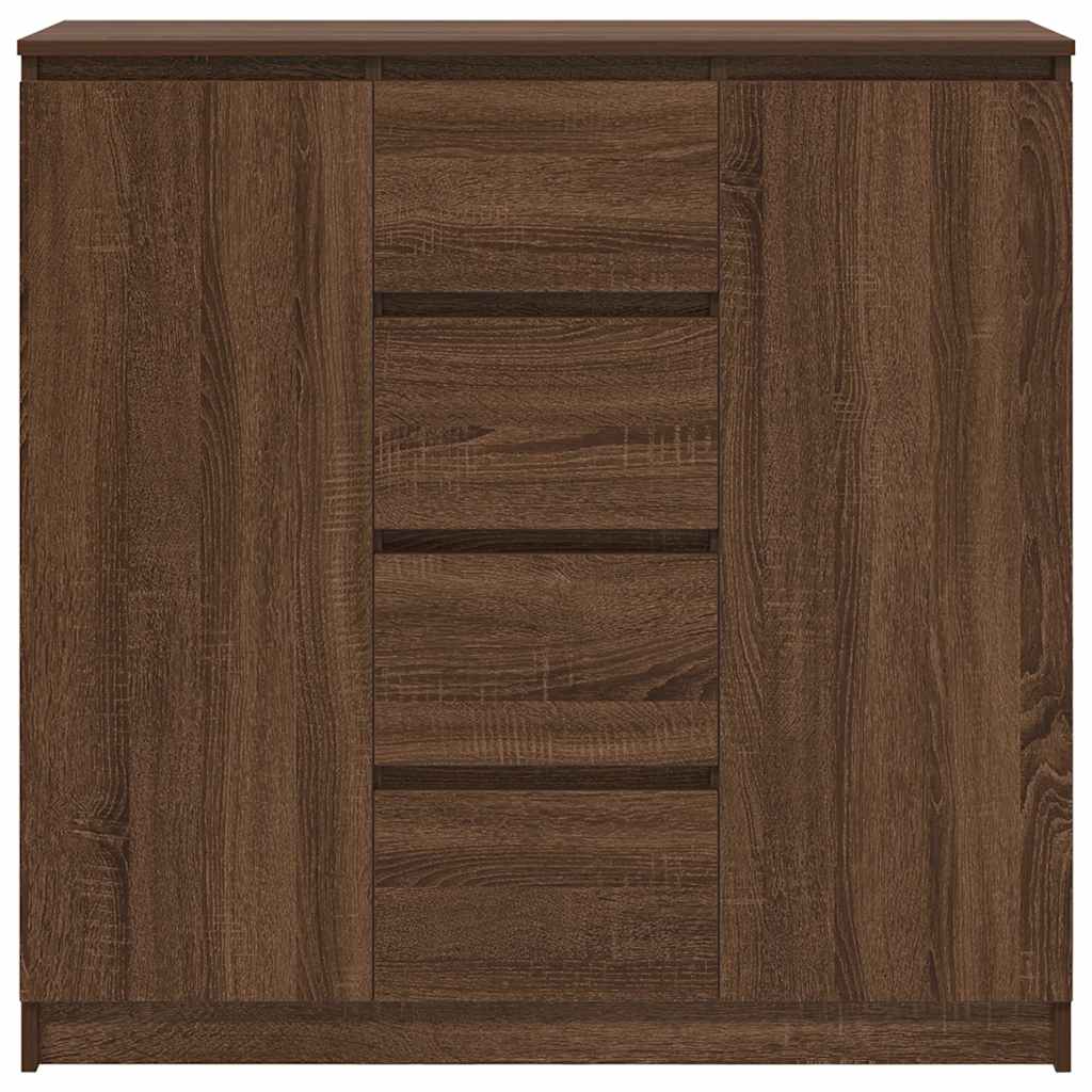 Buffet tiroirs chêne marron 100,5x35x98,5 cm bois d'ingénierie