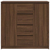 Buffet tiroirs chêne marron 100,5x35x98,5 cm bois d'ingénierie