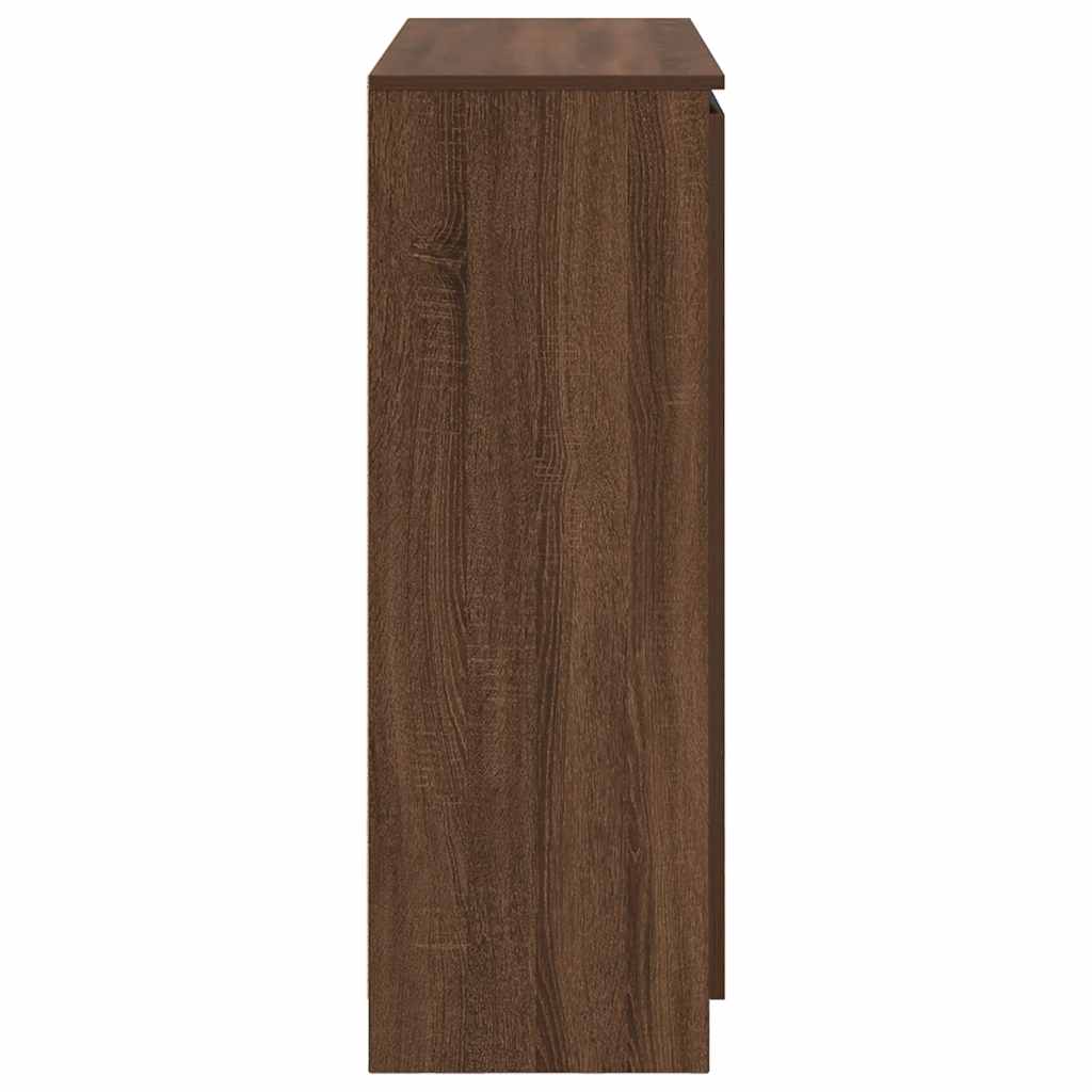 Buffet tiroirs chêne marron 100,5x35x98,5 cm bois d'ingénierie